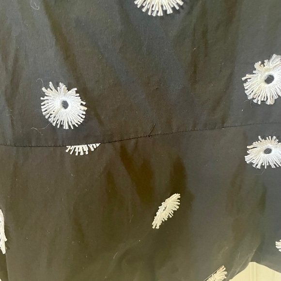 Talbots Black and white daisy Sleeveless Dress Sz6 flounce‎ hem - Picture 3 of 8